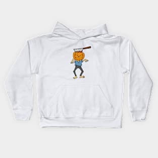 Pumpkin head halloween zombie Kids Hoodie